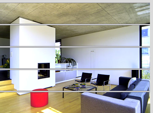 eine Innenansicht eines Gebude